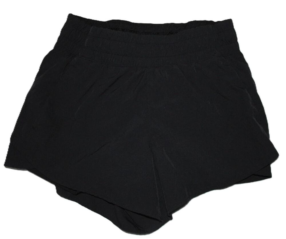 Avia Shorts Womens Small (4-6) Black Athletic Running Pockets Elastic Waist